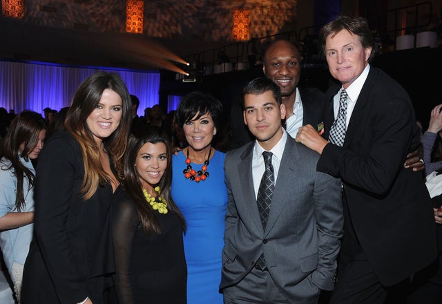 Khloe Kardashian, Kourtney Kardashian, Kris Jenner, Rob Kardashian, Lamar Odom and Bruce Jenner 