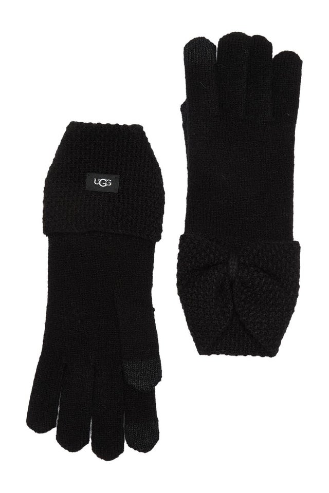 Bow Wool Blend Tech Gloves