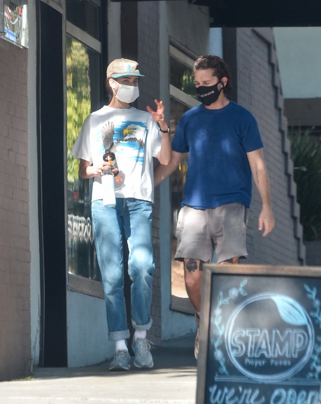 Shia LaBeouf and Margaret Qualley 