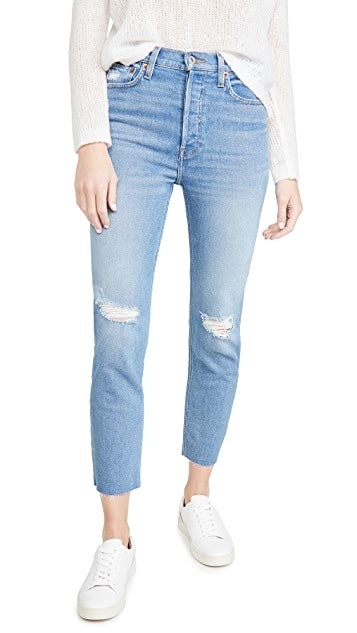 90s High Rise Ankle Crop Jeans