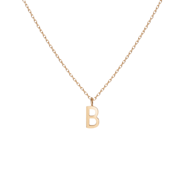 Aurate Mini Gold Letter Charm Pendant