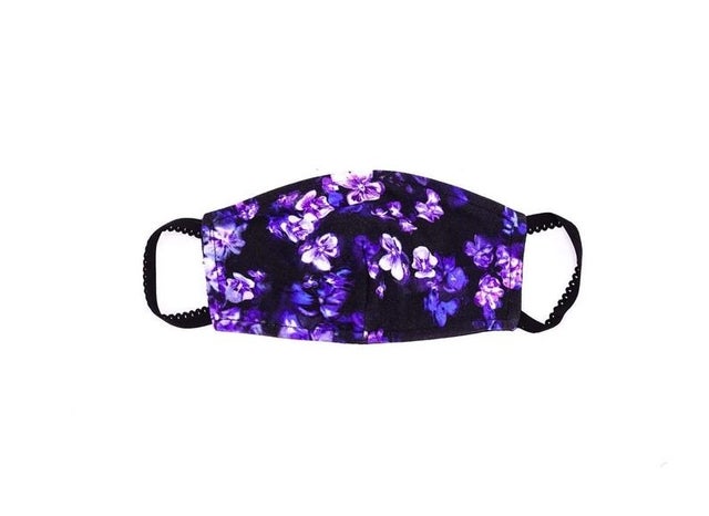 Bloomlala Smoky Violet Floral Face Mask