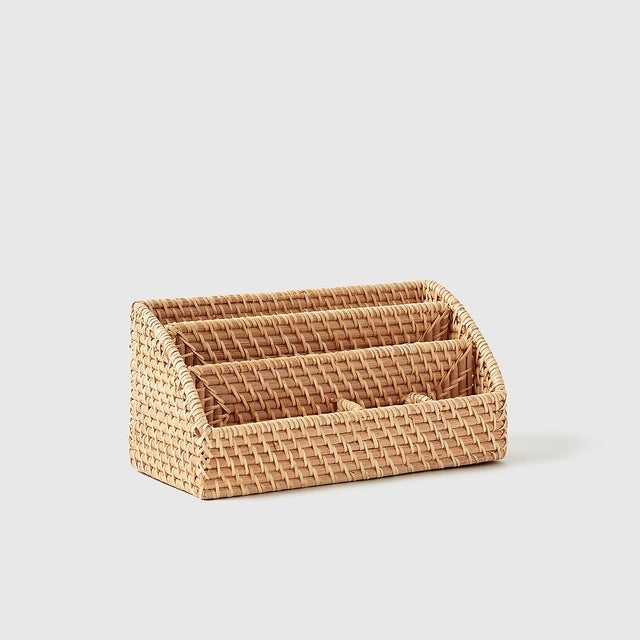 The Container Store x KonMari Marie Kondo Ori Rattan Desktop Organizer