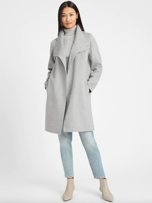 Banana Republic Double-Faced Cocoon Coat