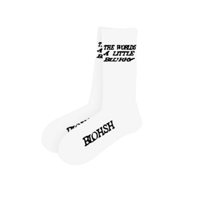 Billie Eilish Blurry White Socks