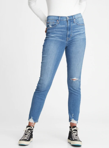 Gap Sky High True Skinny Ankle Jeans With Secret Smoothing Pockets