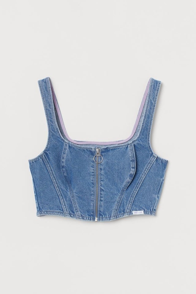 Lee x H&M Denim Corset-Style Top