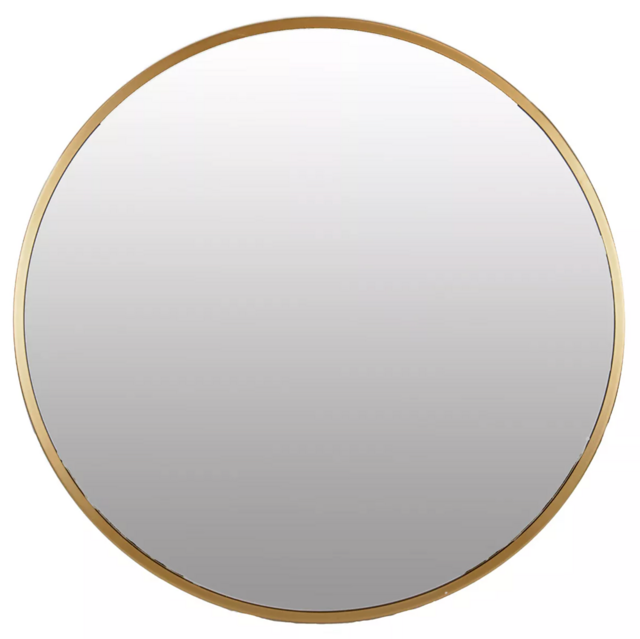 Belle Maison Round Gold Finish Mirror Wall Decor