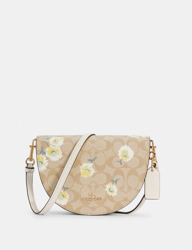 Ellen Crossbody In Signature Canvas With Daisy Print