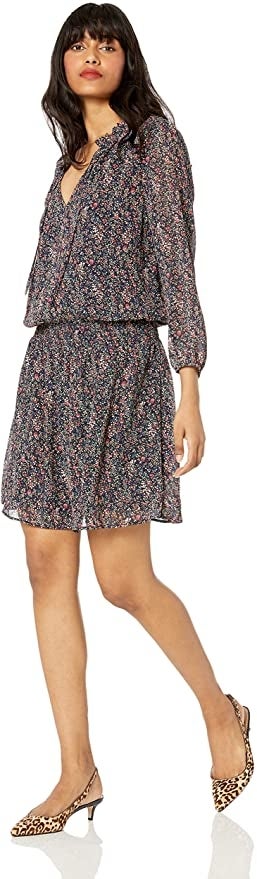 J.Crew Mercantile Women's Long-Sleeve Smocked Tie-Front Dress