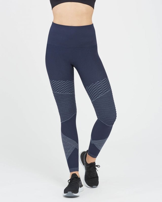 Look at Me Now Seamless Moto Leggings, Indigo Sky