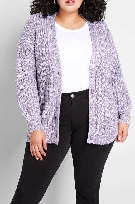 ModCloth Warming Signs Knit Cardigan (Plus Size)