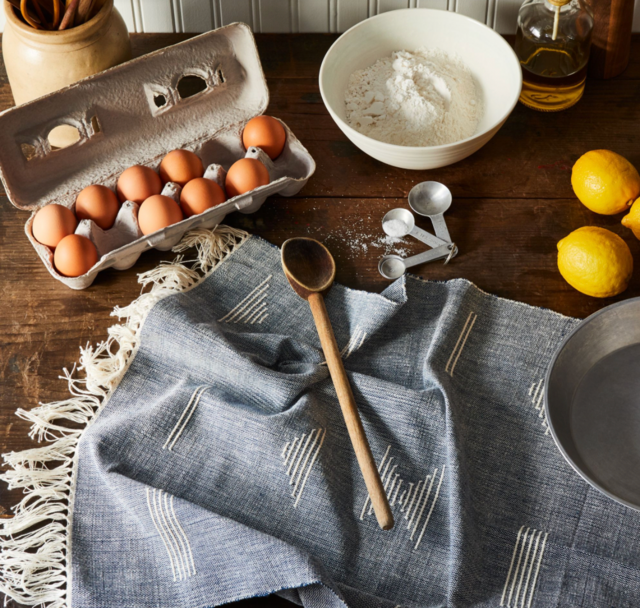 Handwoven Dash & Shapes Tea Towel