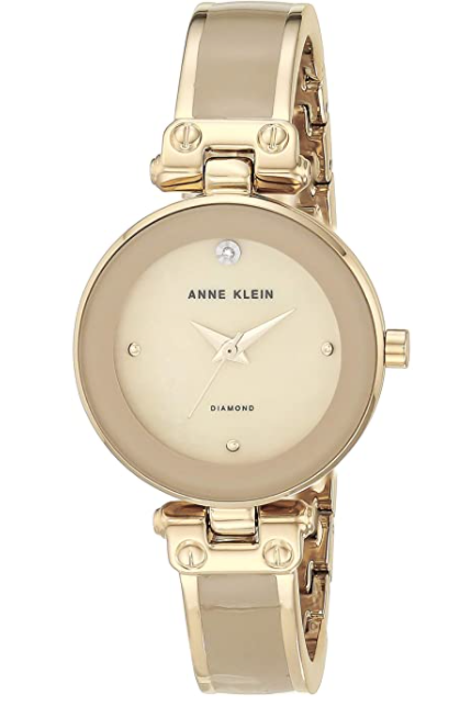 Anne Klein Women's Genuine Diamond Dial Bangle Watch