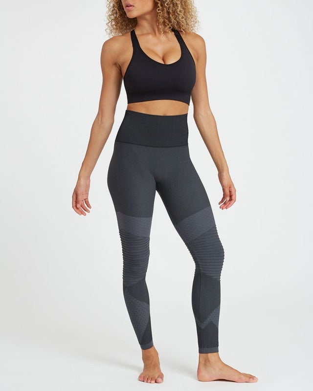 Look at Me Now Seamless Moto Leggings, Very Black