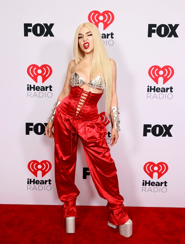 Ava Max attends the 2021 iHeartRadio Music Awards at The Dolby Theatre in Los Angeles, California, which was broadcast live on FOX on May 27, 2021. 