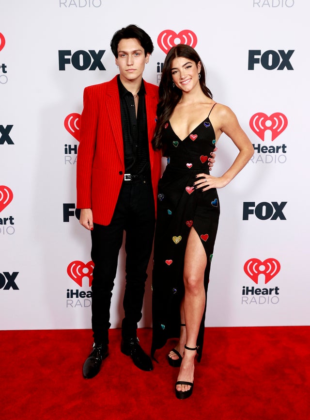 Lil Huddy and Charli D'Amelio attend the 2021 iHeartRadio Music Awards at The Dolby Theatre in Los Angeles, California, which was broadcast live on FOX on May 27, 2021.