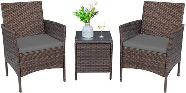 Greesum 3 Pieces Outdoor Patio Furniture Sets