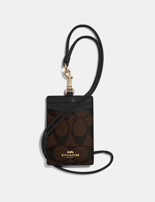 Coach ID Lanyard In Signature Canvas