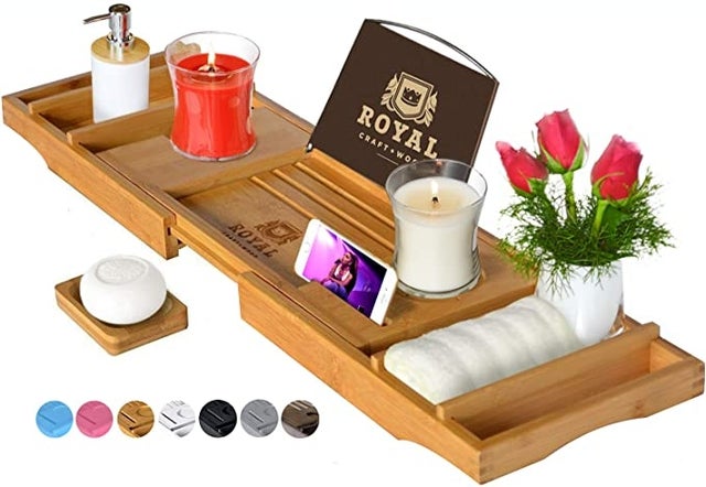 OYAL CRAFT WOOD Luxury Bathtub Caddy Tray