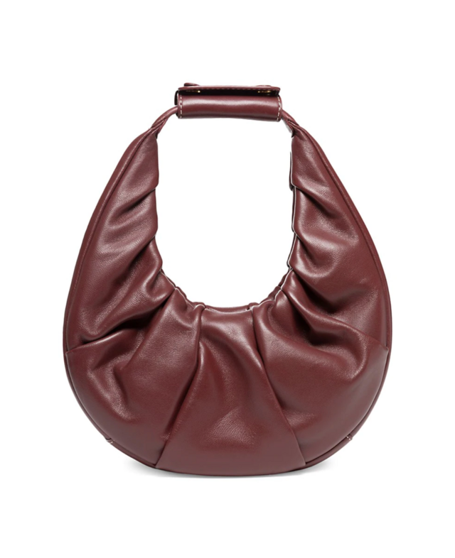 Staud Mini Moon Leather Hobo Bag