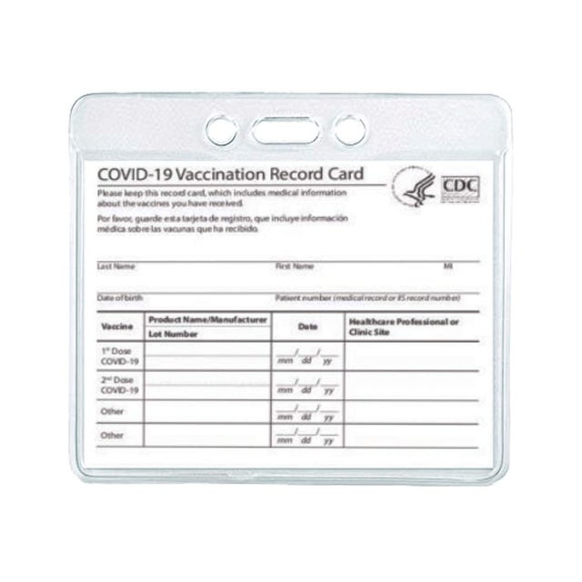 Specialist ID Store Clear 4x3 Plastic Immunization Card Holder