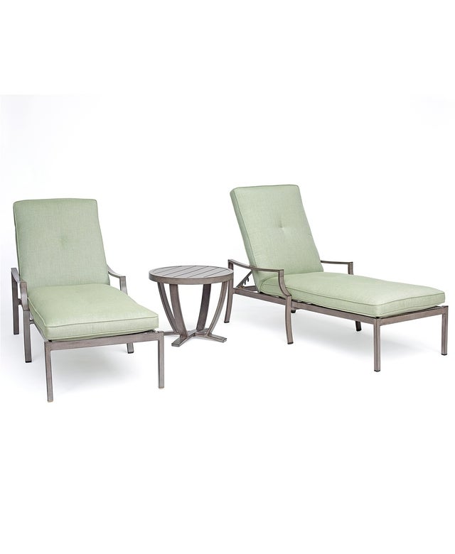 Wayland Outdoor Aluminum 3-Pc. Chaise Set 