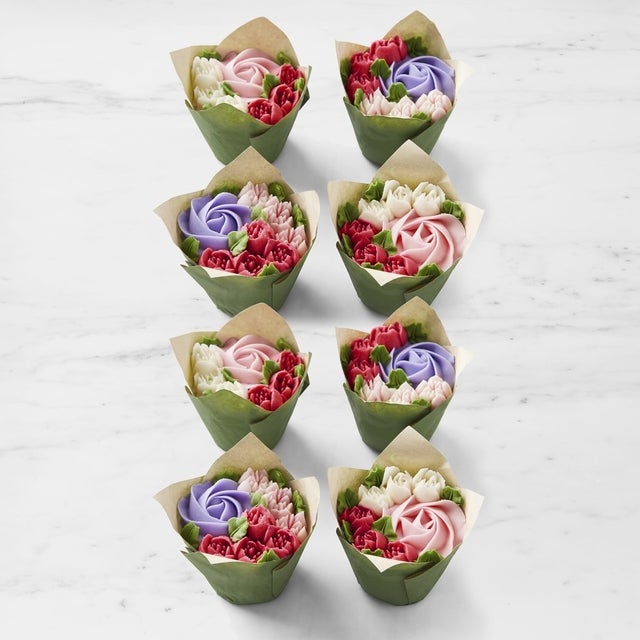 We Take the Cake Bouquet of Flowers Mini Cakes, Set of 8