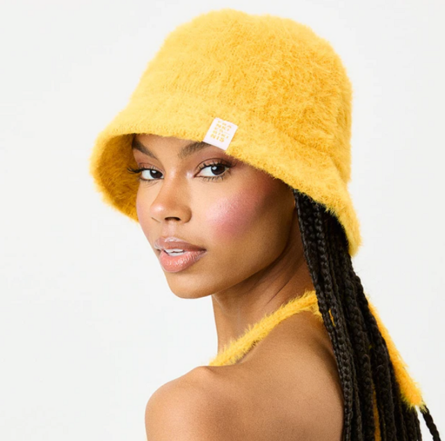 Frankies Bikinis Jax Fuzzy Bucket Hat - Sunshine