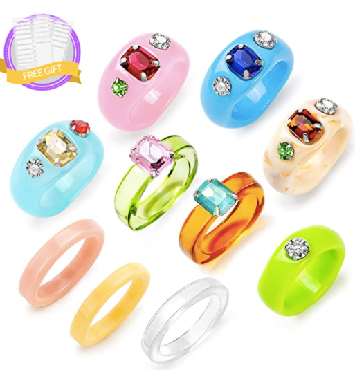 Sobly Resin Acrylic Rings