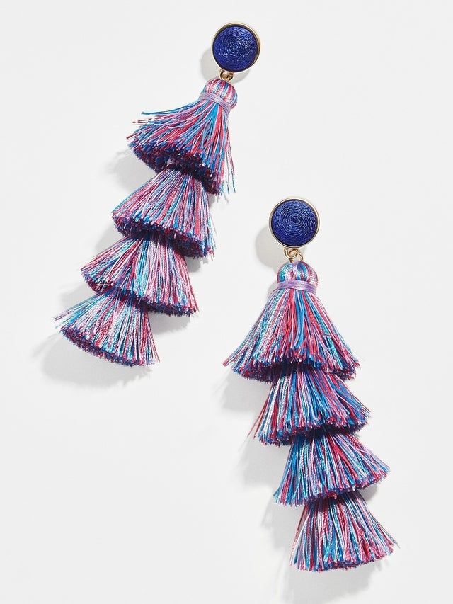 Gabriela Stud Tassel Earrings in Multicolor