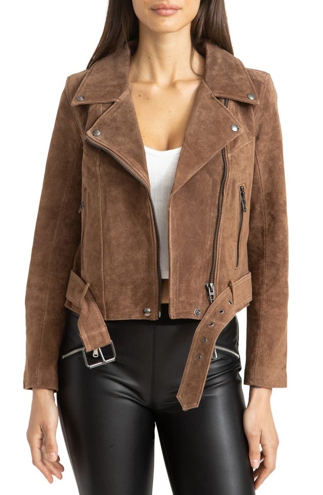 Suede Moto Jacket