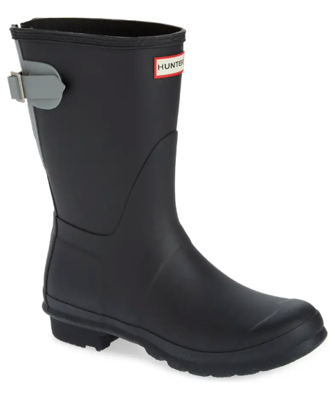 Hunter Original Short Back Adjustable Waterproof Rain Boot