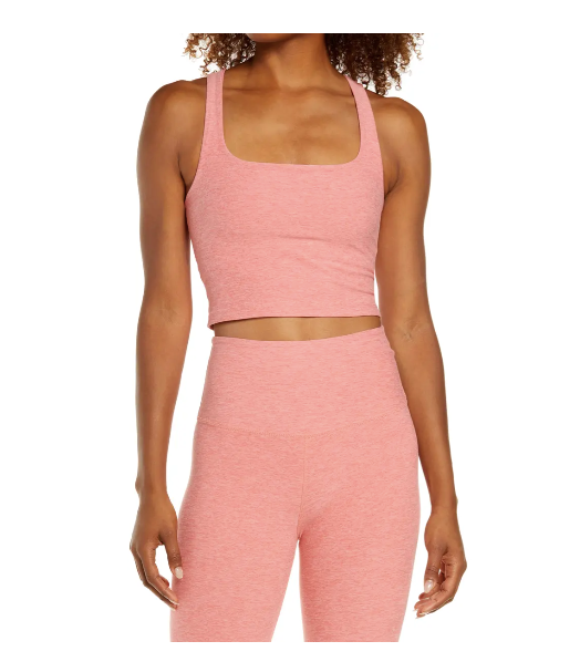 Beyond Yoga Space Dye Square Neck Crop Tank & Caught in the Midi High Waist Leggings