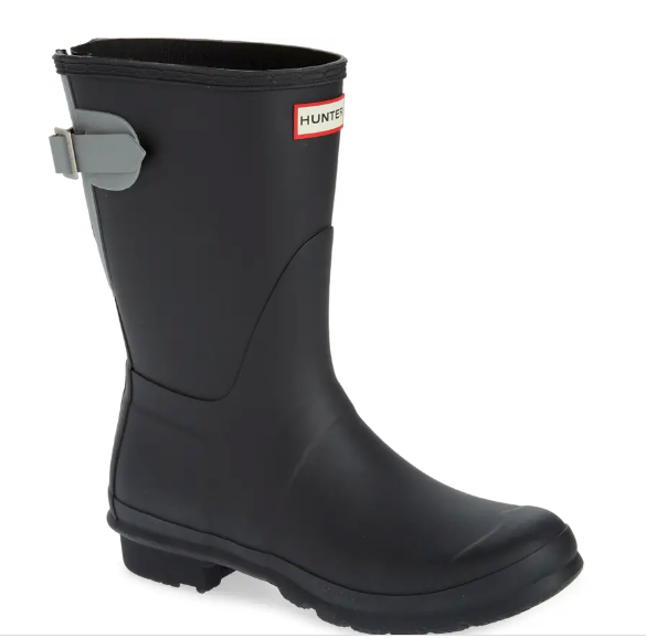 Hunter Original Short Back Adjustable Waterproof Rain Boot 