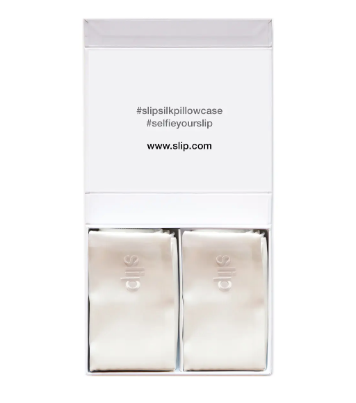 Slip Pure Silk White Queen Pillowcase Duo