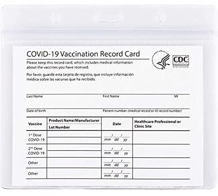 Mljsh CDC Vaccination Card Protector