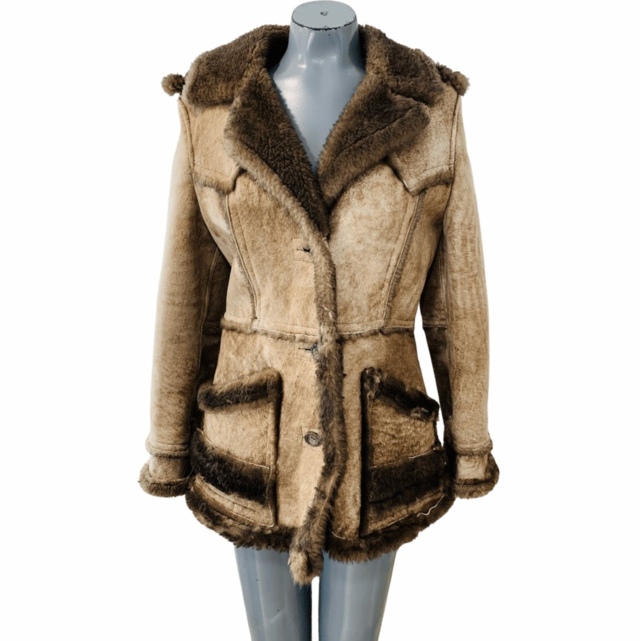 70's Brown Shearling Coat