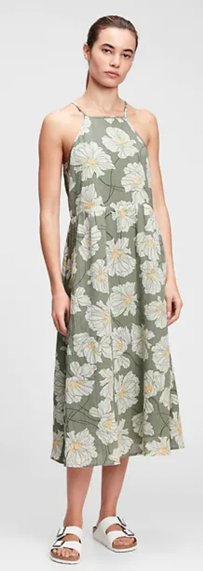 Gap Halter-Neck Midi Dress