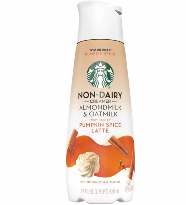 Starbucks Non-Dairy Pumpkin Spice Latte Almond & OatMilk Coffee Creamer