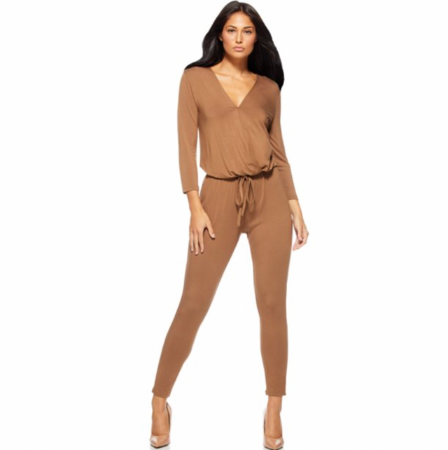 Sofia Jeans by Sofia Vergara Women’s Long Sleeve V-Neck Jumpsuit