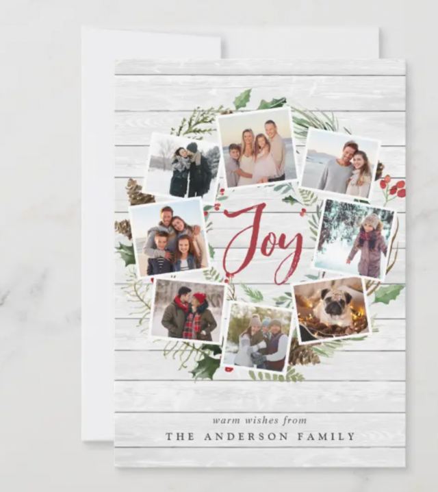 Farmhouse Wreath Holiday Card