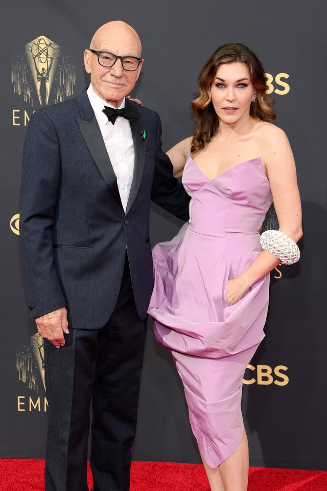 Patrick Stewart and Sunny Ozell at the 73rd Primetime Emmy Awards 