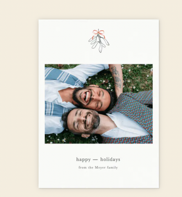 Minimal Mistletoe Holiday Card