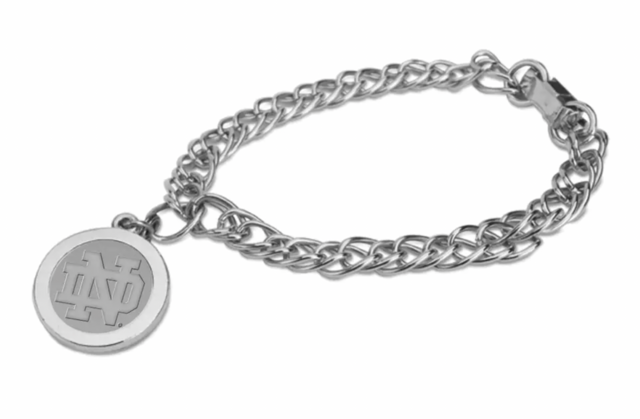 Notre Dame Fighting Irish Silver Charm Bracelet