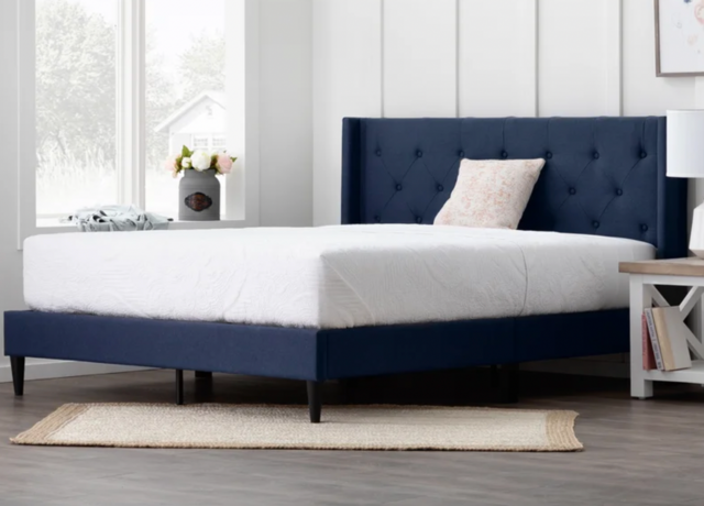 Petersen Tufted Upholstered Low Profile Platform Bed