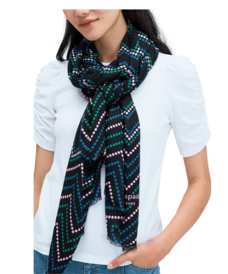 Kate Spade New York Chevron Dot Scarf