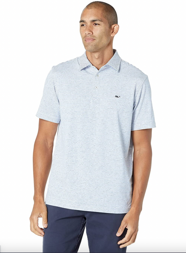 Vineyard Vines Bradley Stripe Sankaty Polo