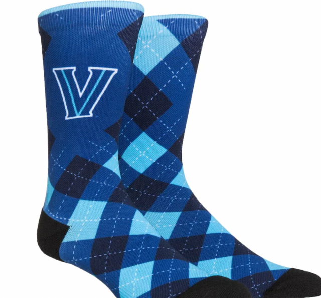 Villanova Wildcats Rock Em Socks HyperOptic Argyle Dress Socks