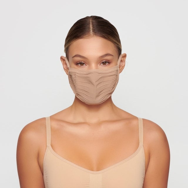 Skims by Kim Kardashian Face Mask in SAND, Women's Fashion, Watches &  Accessories, Scarves on Carousell